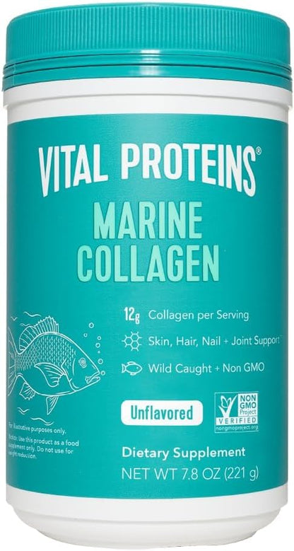 Vital Proteins Marine Collagen, Wild-Caught, Non-GMO Project Verified, Unflavored Stick Packs (10g) (Box of 20)