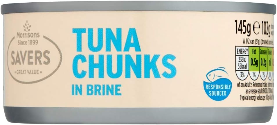 Morrisons Savers Tuna Chunks in Brine, 145 g