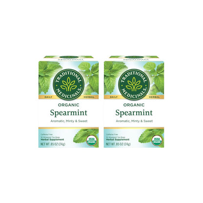 Traditional Medicinals Organic Spearmint Herbal Tea, Healthy & Refreshing, (Pack of 1) - 16 Tea Bags