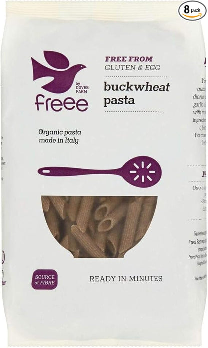 Freee by Doves Farm Gluten Free and Organic Buckwheat Penne Pasta, 500 g (Pack of 8)