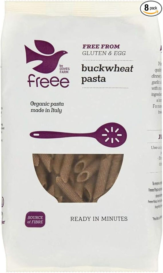 Freee by Doves Farm Gluten Free and Organic Buckwheat Penne Pasta, 500 g (Pack of 8)
