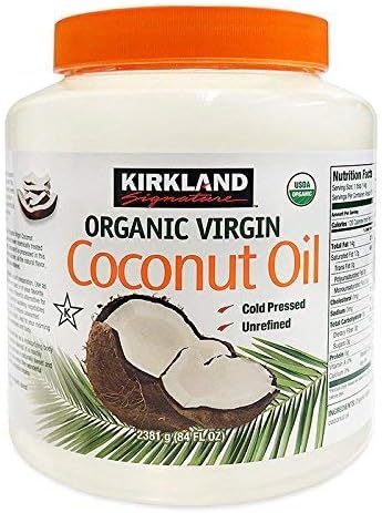 Kirkland Coconut Oil Unrefined Virgin Cold Pressed 100% Pure 2.38kg Tub