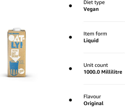 OATLY Organic Oat Drink, 1L (Long Life)