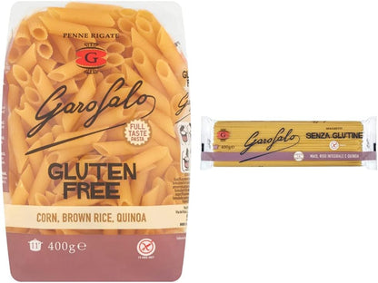 Garofalo Gluten Free Penne Italian Dried Pasta, 400g - Suitable for Coeliac and Vegan diets (Pack of 1)