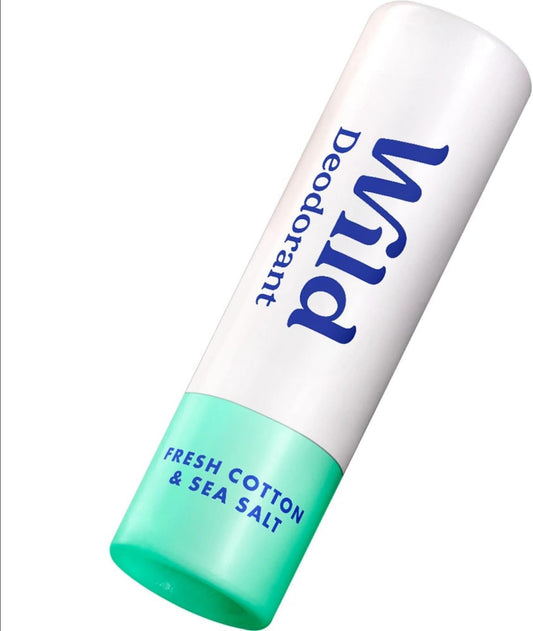 Wild Fresh Cotton & Sea Salt Natural Deodorant 16g – Aluminium Free Travel Size Deodorant with Long Lasting Freshness