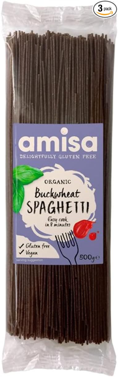 Amisa Organic Buckwheat Spaghetti 500g (Pack of 3)