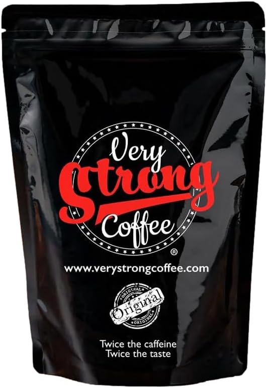Very Strong Coffee Whole Coffee Beans - 500g 100% Robusta High Roast Twice the Caffeine Twice the Taste (Whole Beans, 500g)