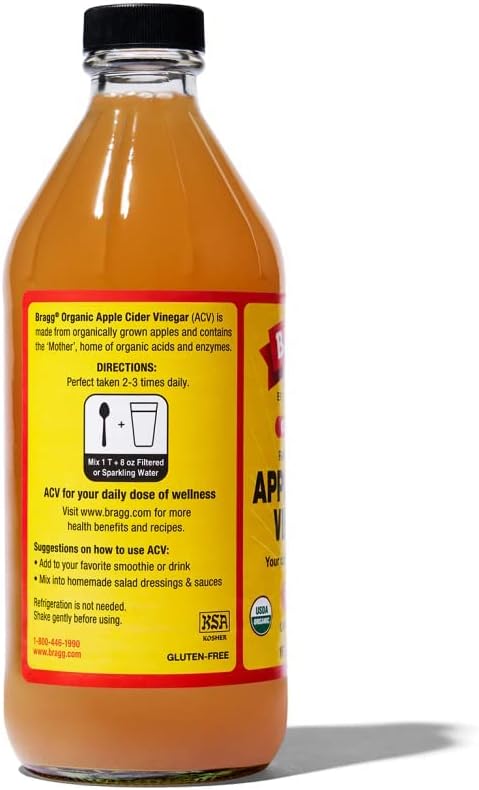 Bragg Organic Apple Cider Vinegar with The Mother| 1 X 473Ml us version