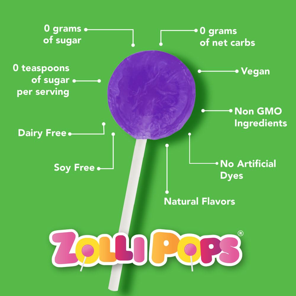 Zollipops Clean Teeth Lollipops AntiCavity Sugar Free Candy with Xylitol for a Healthy Smile Great for Kids Diabetics and Keto DietStrawberry 3.1oz, Strawberry, 15 Count