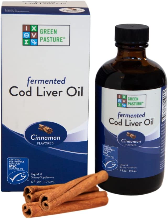 Green Pasture - Fermented Cod Liver Oil Liquid - 6 fl. oz. - Orange