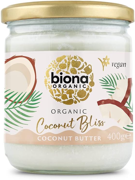 Biona Organic Coconut Bliss, 400g - 100% Organic Creamy Coconut Butter from Whole Coconuts - Source of Fibre - For Spreads, Butter Alternatives & Cooking - Dairy Free & Vegan