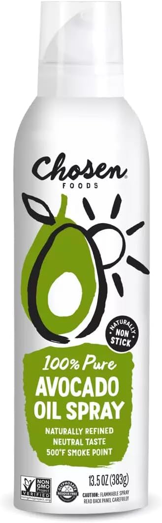 Chosen foods Pure Avocado Oil Spray 383ml | Expeller Pressed Naturally Refined | Cooking Oil (Pack of 1)