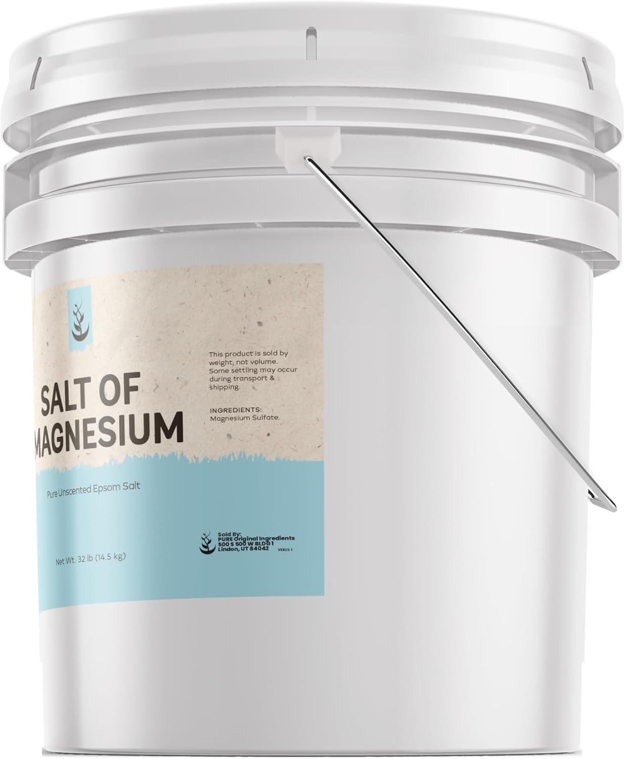Pure Original Ingredients Epsom Salt Pure Magnesium Sulfate, Food Grade, Soaking Solution (1 Pound)