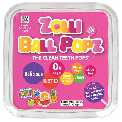 Zollipops Cherry-Pineapple Duo Pops - Sugar-Free, Allergy-Free, Vegan, KETO & Diabetic Friendly, Clean Teeth Candy, Red-Yellow - Enjoy the Dynamic Duo of Cherry and Pineapple