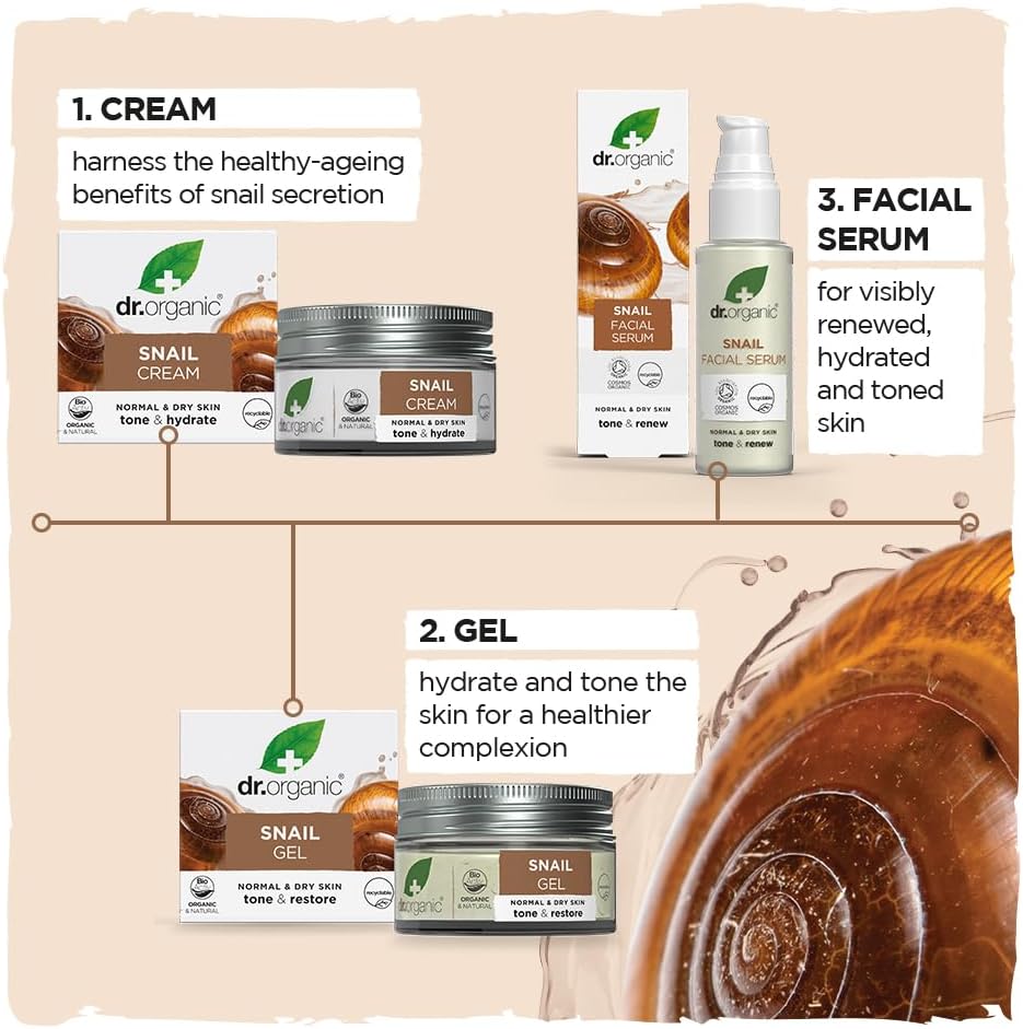 Organic Snail Gel Anti Aging Eye Serum, 15 ml