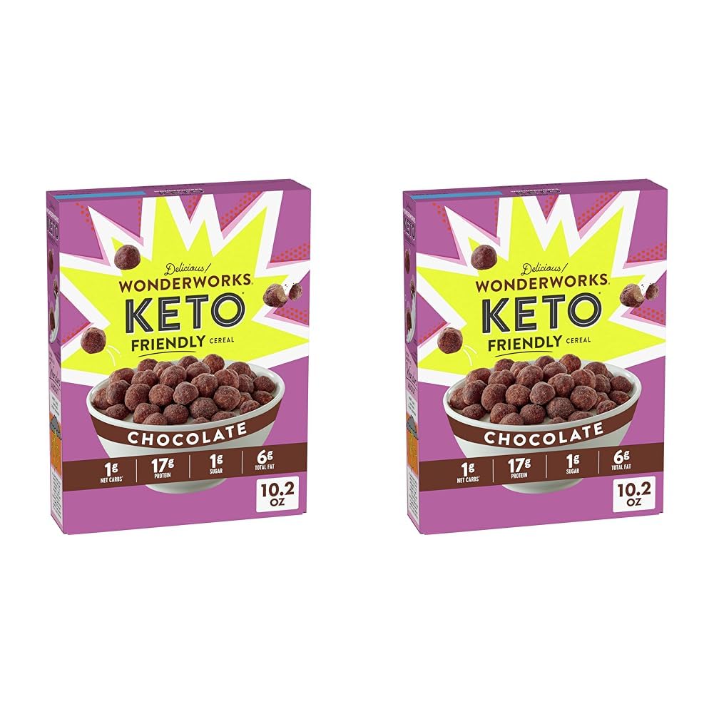 Chocolate Wonderworks Keto Friendly Breakfast Cereal, Keto Friendly Snack, 1g sugar, 10.2 oz