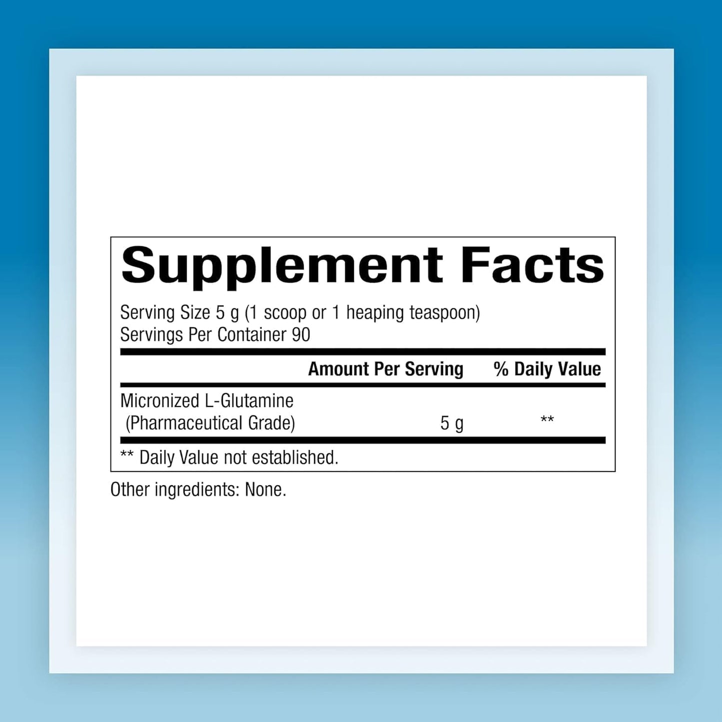 Natural Factors Micronized L-Glutamine Drink Mix 5000 mg, Supports Muscles and Immune Function, 16 Oz