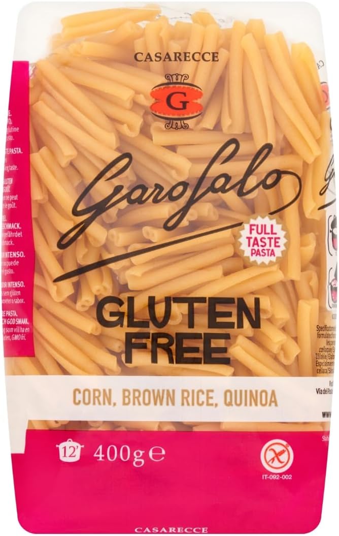 Garofalo Gluten Free Casarecce Italian Dried Pasta, 400g - Suitable for Coeliac and Vegan diets (Pack of 1)