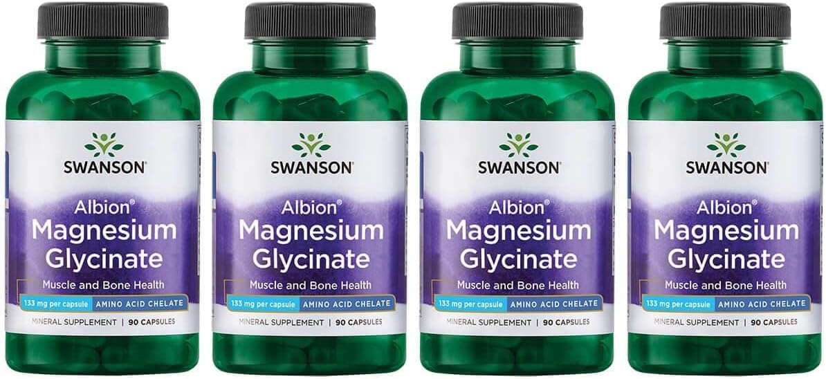 Swanson Chelated Magnesium 133 Milligrams 90 Capsules (1 Pack)