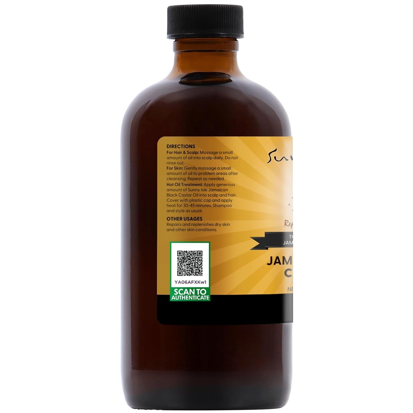 Sunny Isle Jamaican Black Castor Oil 4oz | 100% Natural for Hair, Scalp and Skin Care