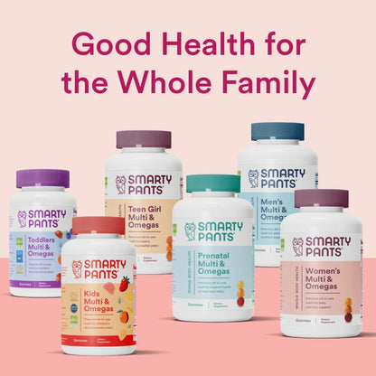SmartyPants Women's Multivitamin Gummies: Omega 3 Fish Oil (EPA/DHA), Methylfolate, CoQ10, Vitamin D3, C, Vitamin B12, B6, A, K & Zinc, Inositol, Gluten Free, 180 Count (30 Day Supply)