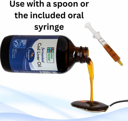 Green Pasture - Fermented Cod Liver Oil Liquid - 6 fl. oz. - Orange