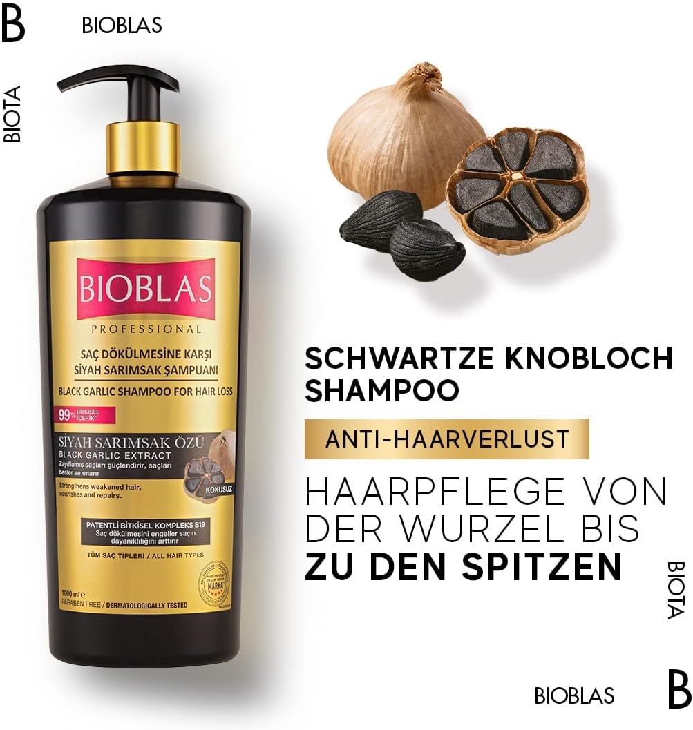 Bioblas Black Garlic Shampoo 1000ml pack of