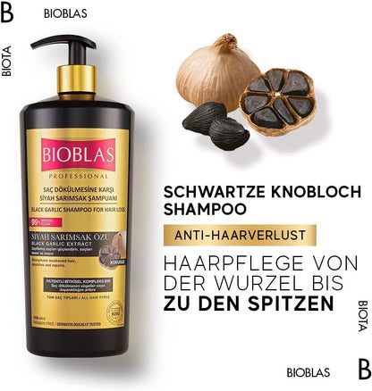 Bioblas Black Garlic Shampoo 1000ml pack of