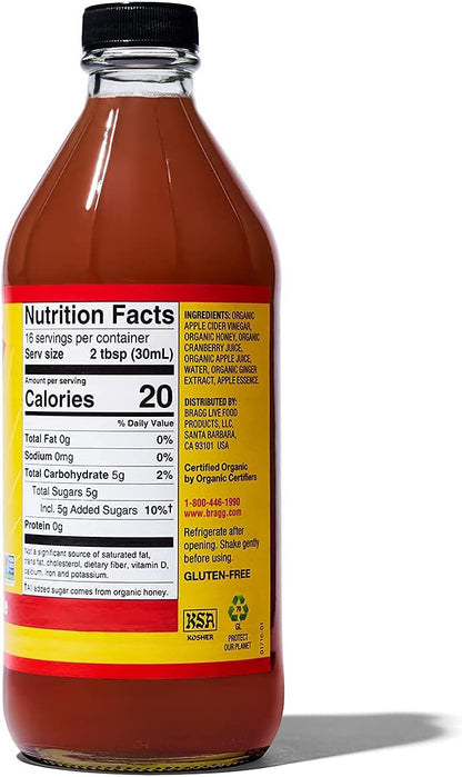 Bragg Organic Apple Cider Vinegar Cranberry Apple 473ml