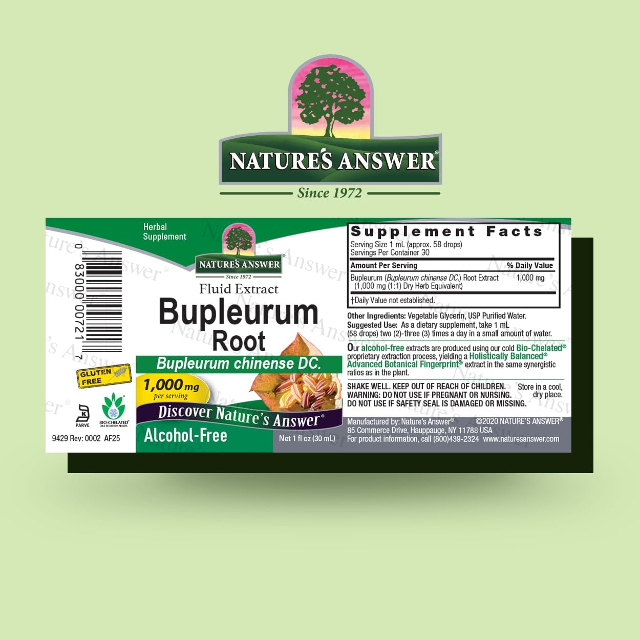 Nature’s Answer Bupleurum Root Bupleurum Chinense - Natural Herbal Supplement - Gluten Alcohol-Free - Ideal for Liver Immunity Overall Health Wellbeing - 1000mg (1 FL Oz) |