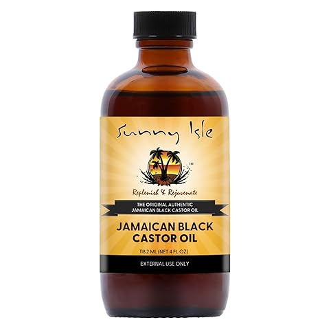 Sunny Isle Jamaican Black Castor Oil 4oz | 100% Natural for Hair, Scalp and Skin Care