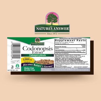 Nature's Answer Alcohol-Free Codonopsis Root, 1-Fluid Ounce