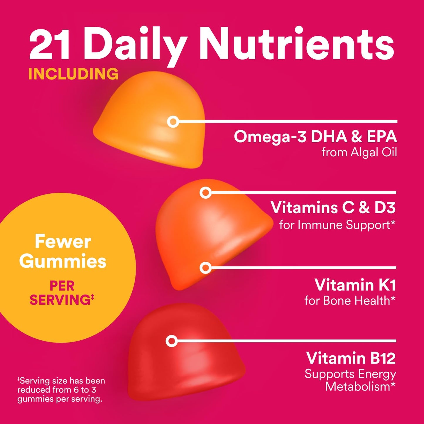 SmartyPants Women's 50+ Multi and Omegas Gummy Vitamins 90ct