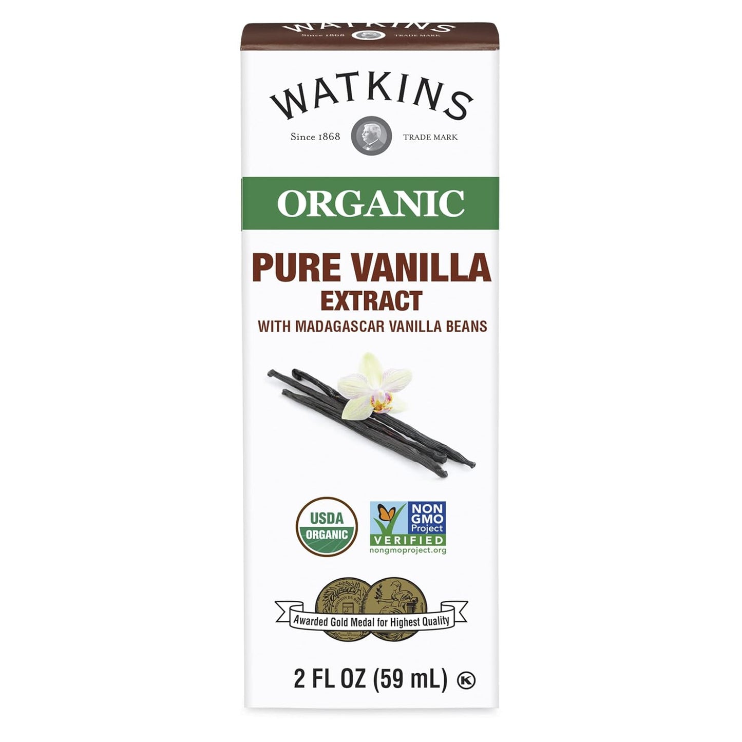 Watkins Organic Pure Vanilla Alcohol Free Flavoring, 2 Fl. Oz (Pack of 1)