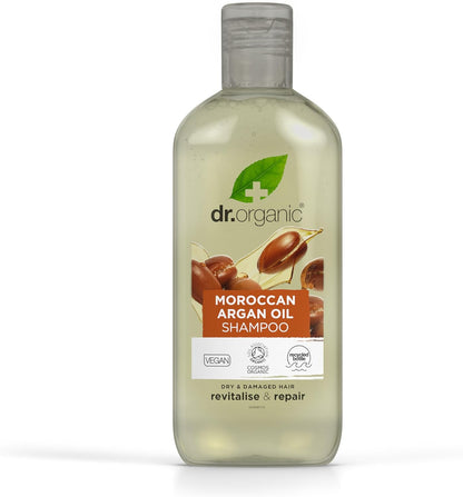 Dr Organic Aloe Vera Shampoo, Soothing, All Hair Types, Natural, Vegan, Cruelty-Free, Paraben & SLS-Free, Recyclable & Recycled Ocean Bound Plastic, Certified Organic, 265ml, Packaging may vary