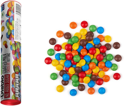 Diablo No Added Sugar Coated Milk Chocolate Buttons Tube