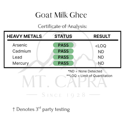 Mt. Capra Goat Milk Ghee | Grass-Fed Clarified Butter High in MCT Oil Perfect for Bulletproof Coffee, Keto, Paleo, and Whole 30 Diets | Pasture Raised and Unsalted | 59 Servings - 10 fl oz