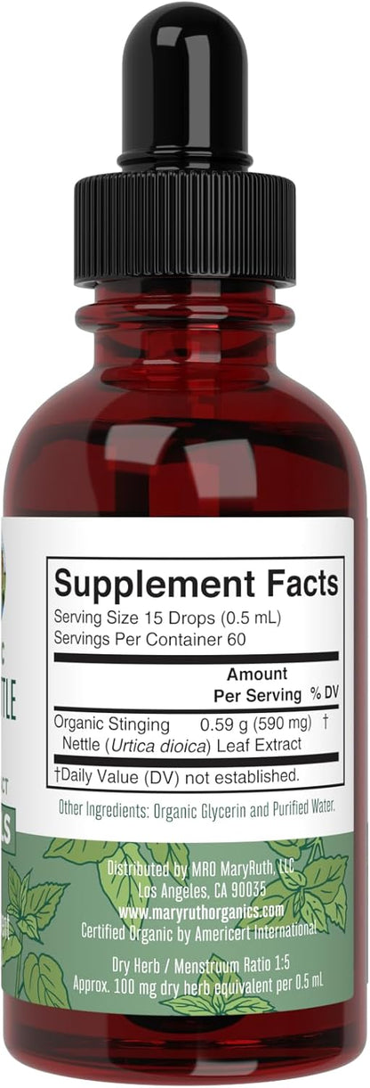USDA Organic Ashwagandha Root Liquid Drops by MaryRuth's | Adaptogenic, Nervine, Neuroprotective | May Help Alleviate Stress & Regulate Homeostasis | Non-GMO, Vegan, 1oz