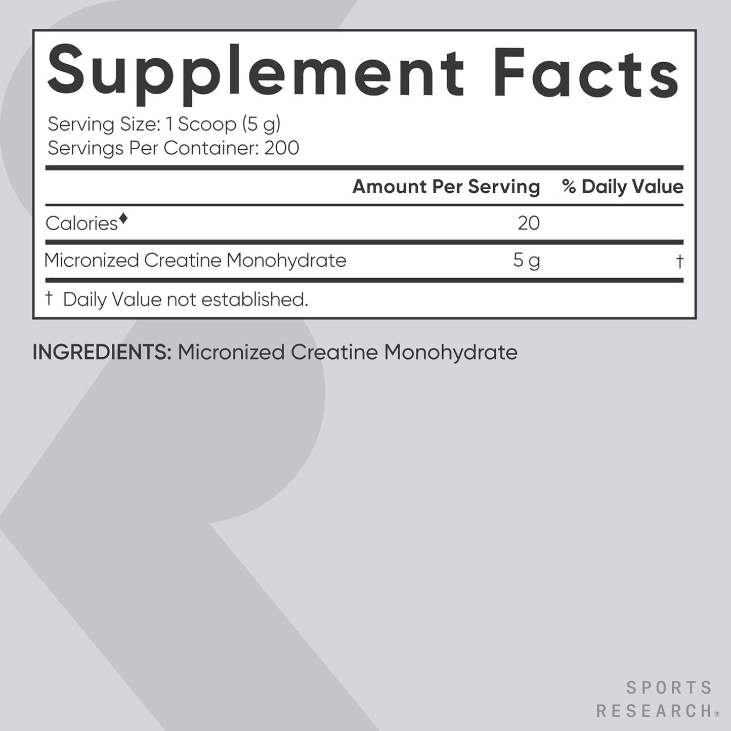 Sports Research® Creatine Monohydrate Capsules - May Support Workout Recovery, Lean Muscle gain, Performance and Strength* - Non-GMO, Vegan Certified - 5g per Servings - 30 Servings