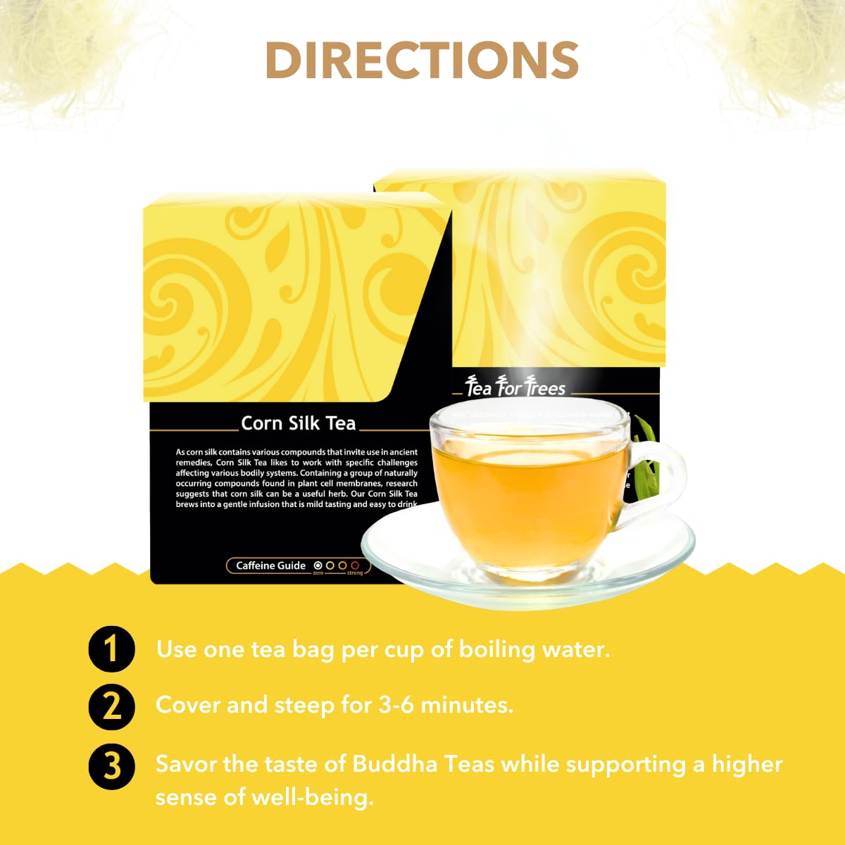 Buddha Teas - Chaga Tea - Organic Herbal Tea - For Cognitive Balance & Overall Health - With Chaga Mushroom, Antioxidants & B Vitamins - Caffeine Free - OU Kosher - 18 Tea Bags (Pack of 1)