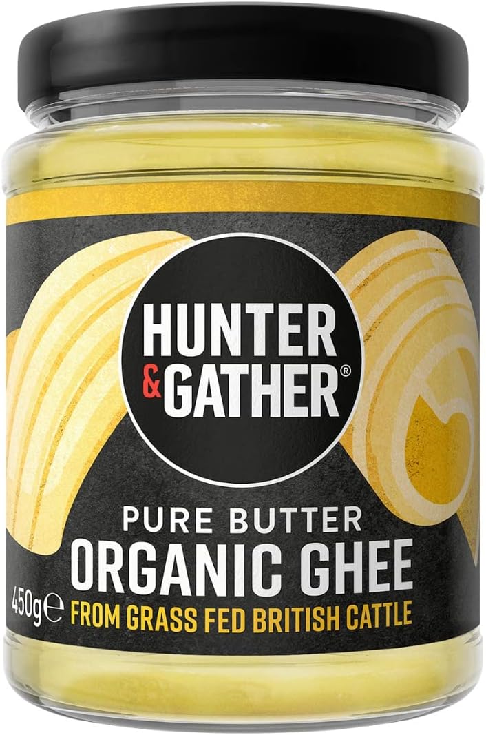 Hunter & Gather Organic Beef Tallow from Grass Fed British Cows 300g | Gluten Free, Seed Oil Free | Keto, Low Carb, Paleo I Ancestrally Inspired Nutrition I Simply 1 Ingredient I Glass Jar