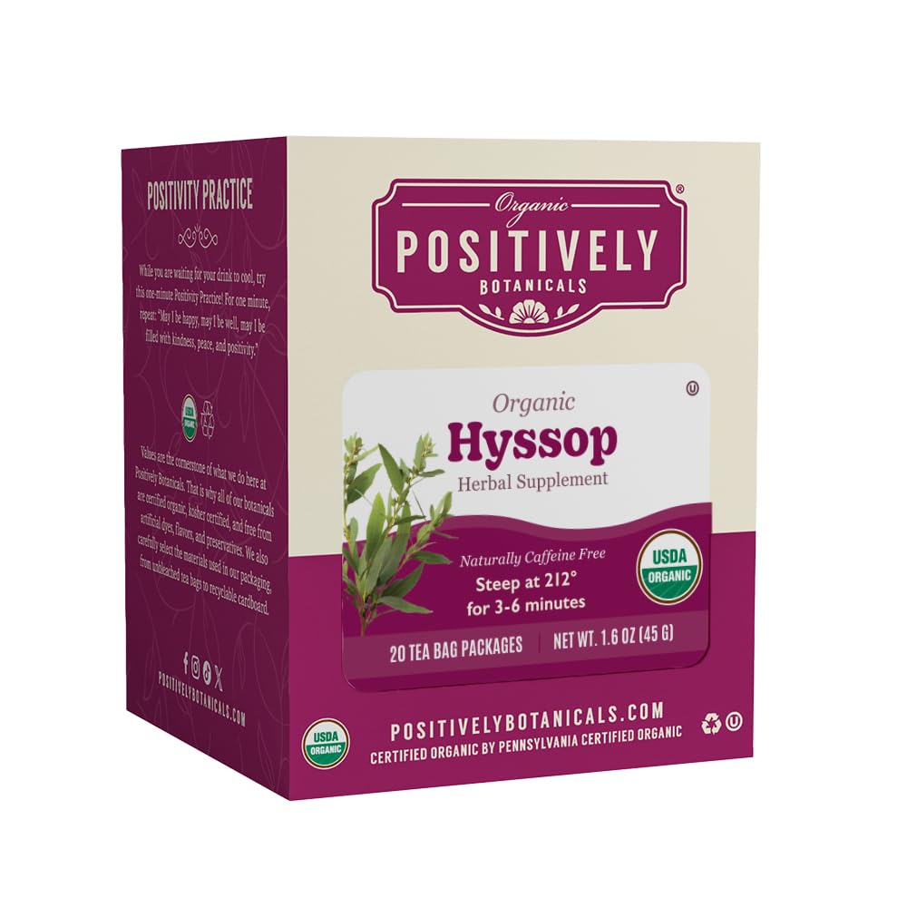 Organic Positively Botanicals Company, Anise Seed Herbal Tea Bags, 20 Count