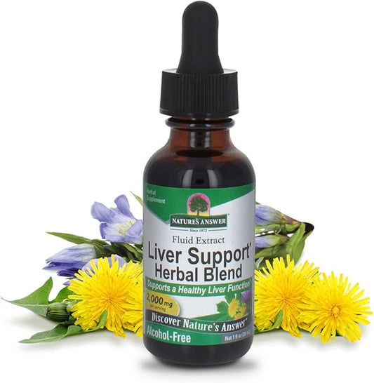 Nature's Answer Alcohol-Free Liver Support 2000mg 1oz | Promotes Liver Function | Natural Cleanser & Detoxifier | Support Overall Well-Being | Gluten-Free | Single Count