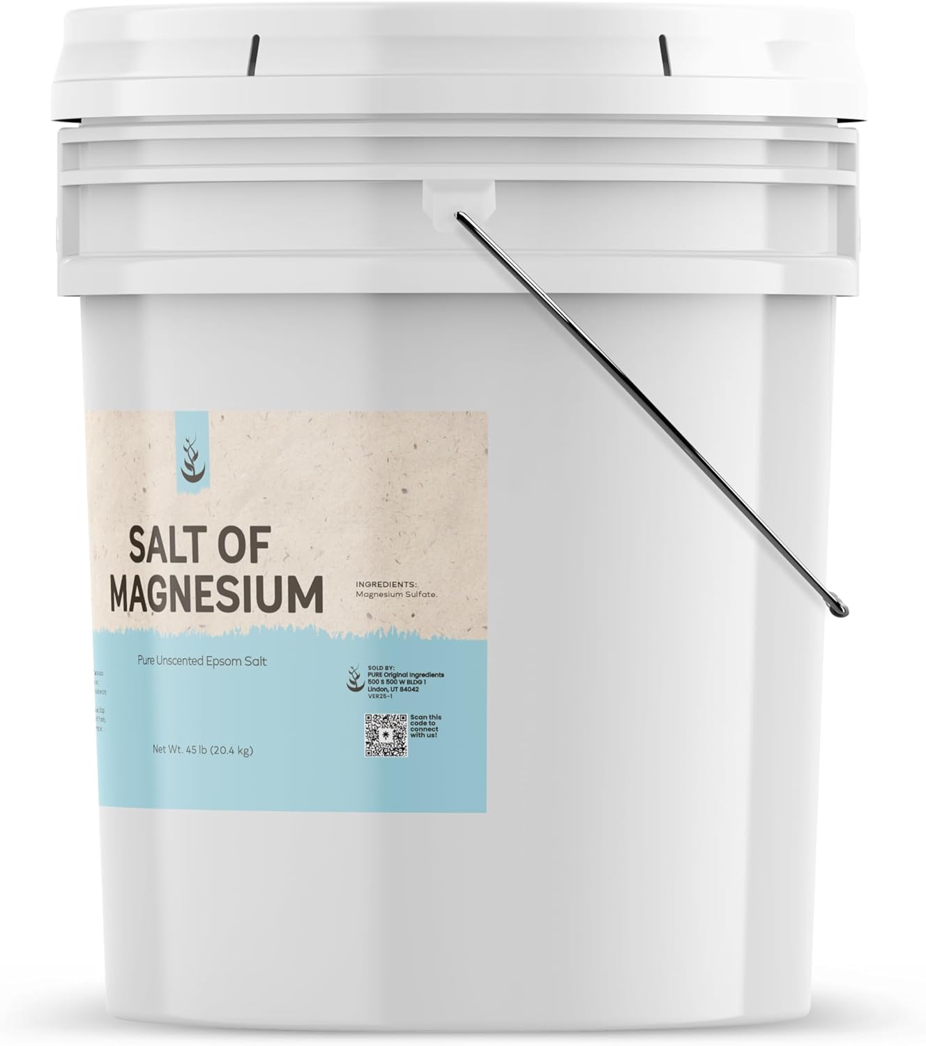 Pure Original Ingredients Epsom Salt Pure Magnesium Sulfate, Food Grade, Soaking Solution (1 Pound)