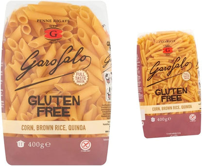 Garofalo Gluten Free Penne Italian Dried Pasta, 400g - Suitable for Coeliac and Vegan diets (Pack of 1)