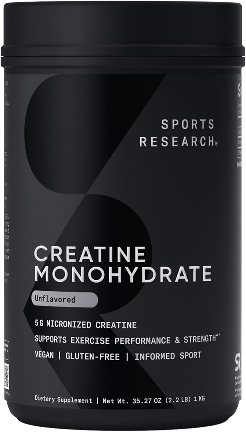 Sports Research® Creatine Monohydrate Capsules - May Support Workout Recovery, Lean Muscle gain, Performance and Strength* - Non-GMO, Vegan Certified - 5g per Servings - 30 Servings