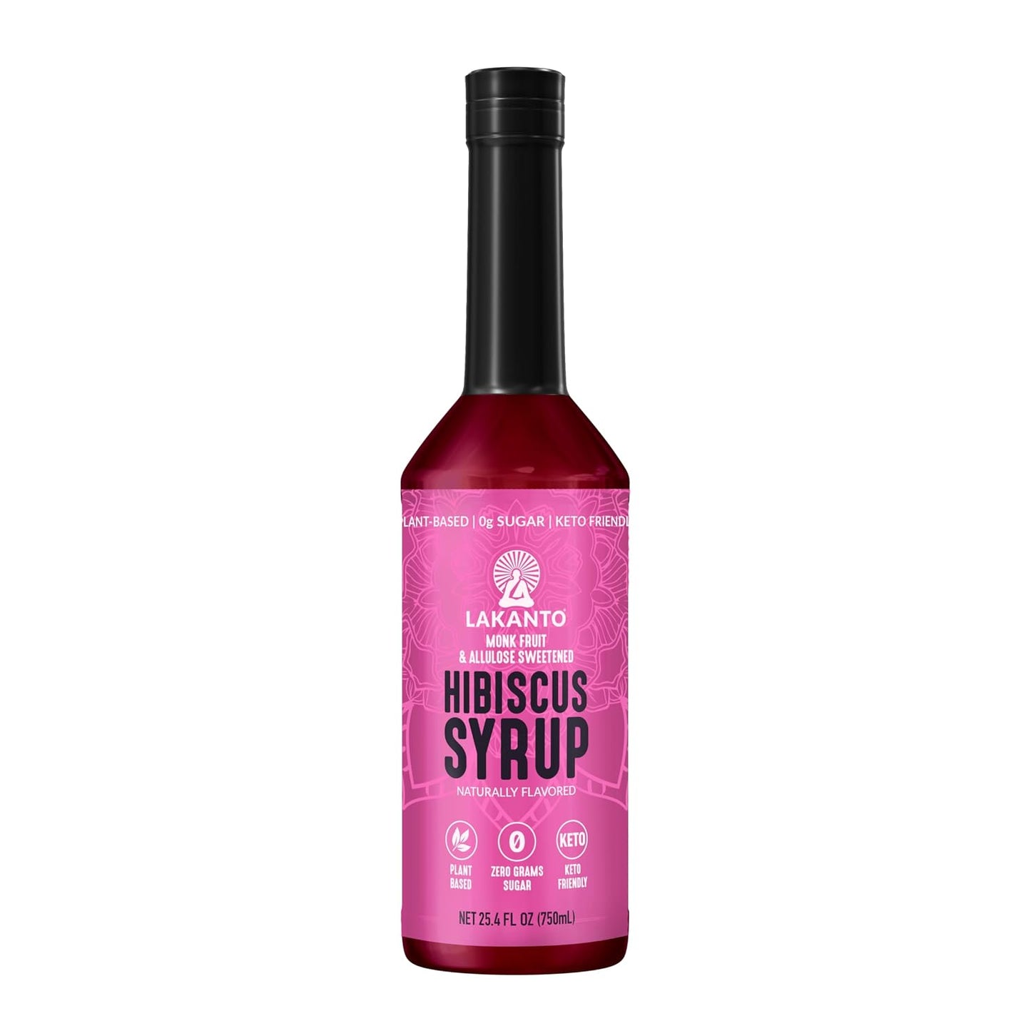 Lakanto Simple Flavoring Syrup - Monk Fruit Sweetener with Allulose, Perfect for Coffee, Tea, Cocktails, Snow Cones, Sodas, Other Drinks, Keto, Vegan (Original - 25.4 fl oz)