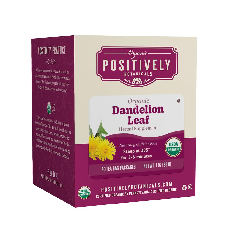 Organic Positively Botanicals Company, Anise Seed Herbal Tea Bags, 20 Count