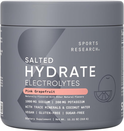 Sports Research® Hydrate Electrolytes Powder Packets - Sugar-Free & Naturally Flavored with Vitamins, Minerals, and Coconut Water - Supports Hydration - 16 Packets - Variety Pack | Sugar-Free