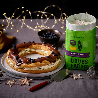 Doves Farm Organic Strong White Bread Flour | British Sourdough Bread & Roll Making Flour | Ideal for Artisan Breadmaking | Unbleached Bread Flour | 52.91 Oz (1.5kg)